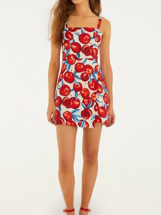 FARM Rio Dresses & Skirts - Farm Rio x nuuly cherry linen dress